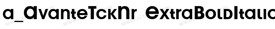 a_AvanteTckNr ExtraBoldItalic字体转换